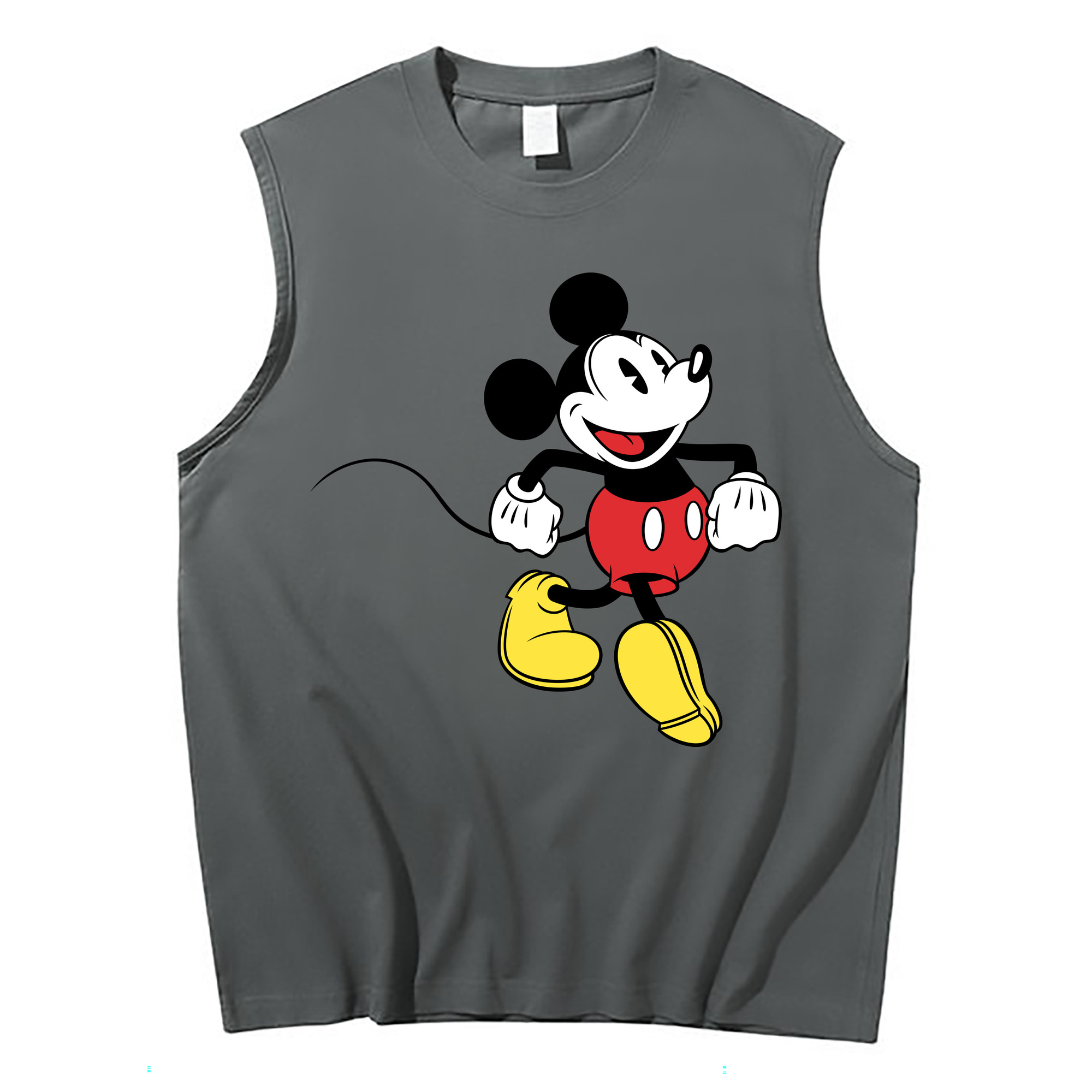 ミッキーマウス Mickey Mouse コットン100％タンクトップ（フロントプリント）